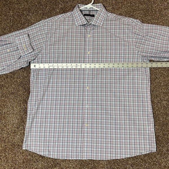 Tommy Hilfiger Men's Blue Checkered Shirt - Picture 7 of 11